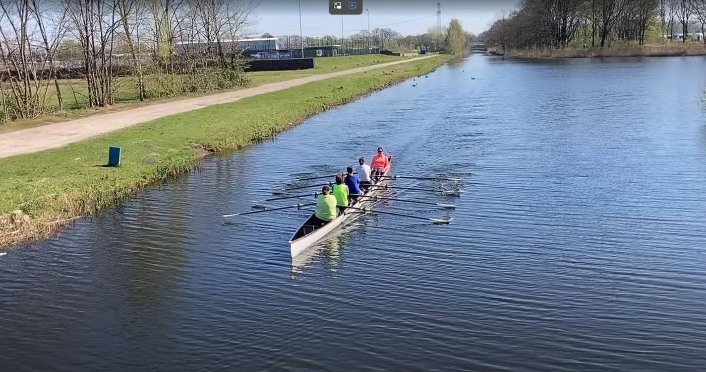 Sfeerbeeld van de roei-instructie app voor ERV Beatrix